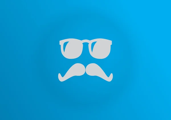 Ретро окуляри і вуса значок — стоковий вектор