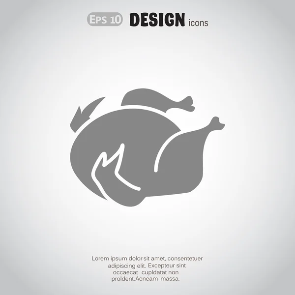 Icône de poulet grillé — Image vectorielle