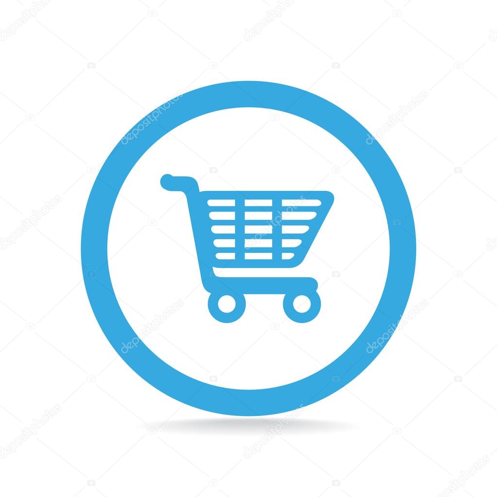 Shopping cart simple web icon