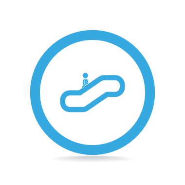 Adam yürüyen merdiven bilgi işareti