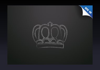 Taç simgesi, VIP kavramı, anahat vektör çizim