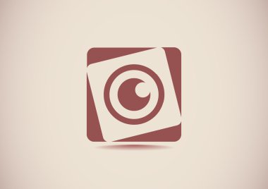 Objektif göz web simgesi