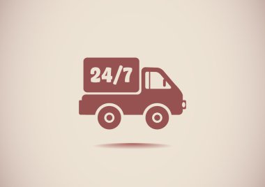 Kesintisiz sembolü ile kamyon