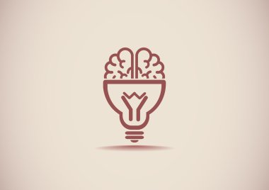 Ampul simgesi olan beyin