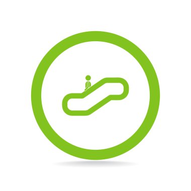 Adam yürüyen merdiven bilgi işareti