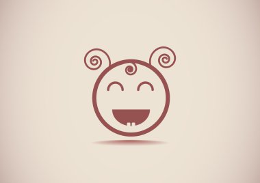 Mutlu bir çocuk yüzü doodle