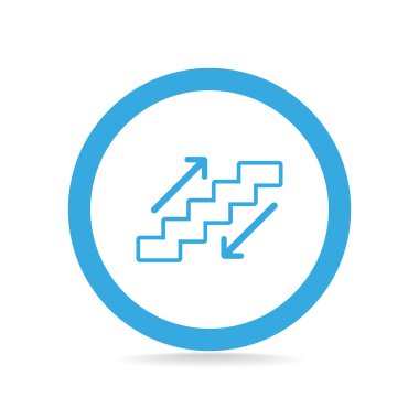 Yürüyen merdivenlerden işaretiyle merdiven ve okları