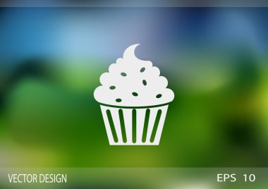 Cupcake dessert web icon clipart
