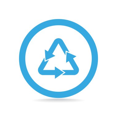 Atık geri dönüşüm sembolü ile okları