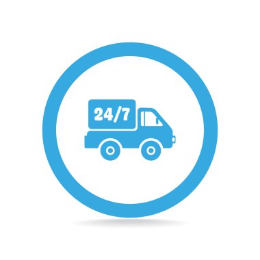 Kesintisiz sembolü ile kamyon