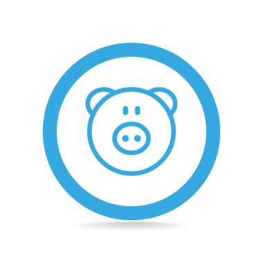 Domuz kafa basit web simgesi