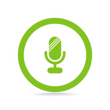 Basit mikrofon web simgesi