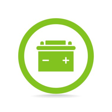 Basit araba pil web simgesi