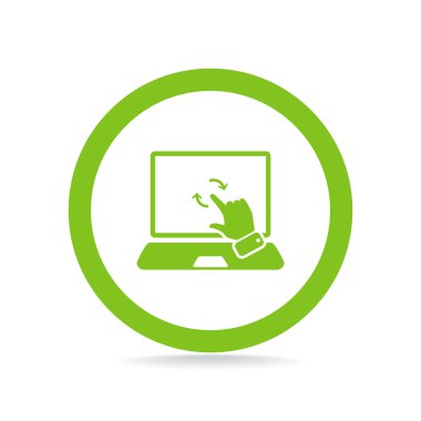 Dokunmatik ekranda dizüstü web simgesi