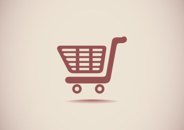 Alışveriş sepeti basit web simgesi