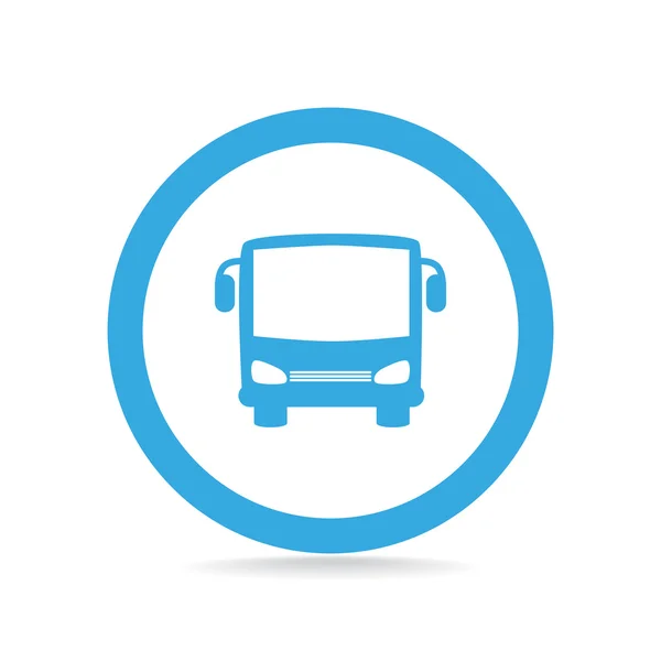 Icono de autobús aislado — Vector de stock