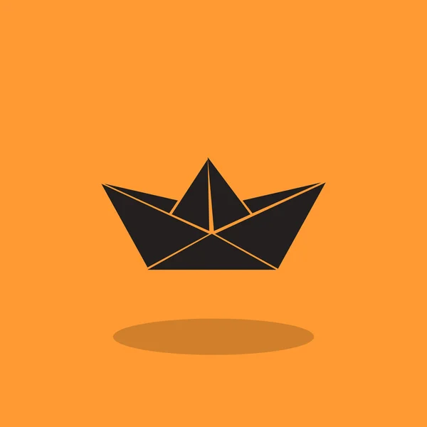 Papierschiff simpe web icon — Stockvektor