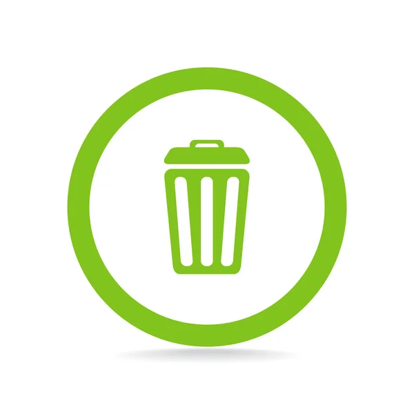 Waste bin simple web icon — Stock Vector