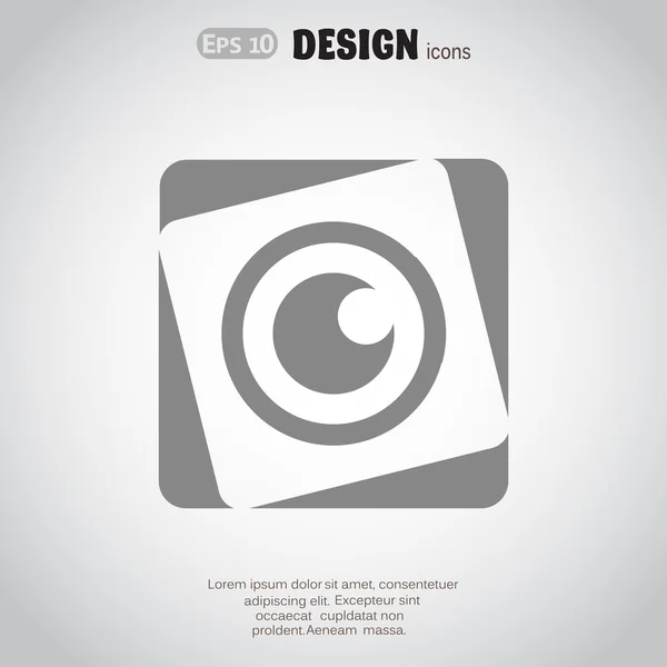 Icône web lentille — Image vectorielle