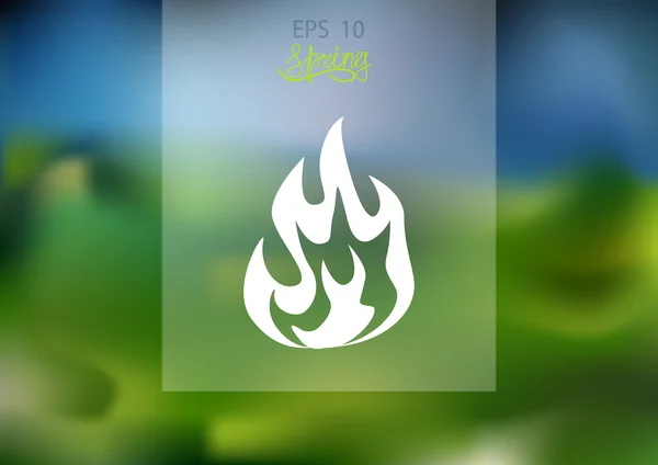 Ogień płomienie tkanina ikona — Wektor stockowy