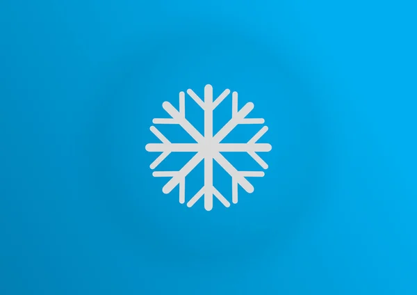 Sneeuwvlok eenvoudige web pictogram — Stockvector