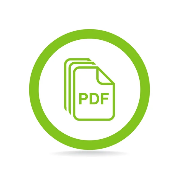 Pdf 파일, 웹 아이콘 — 스톡 벡터