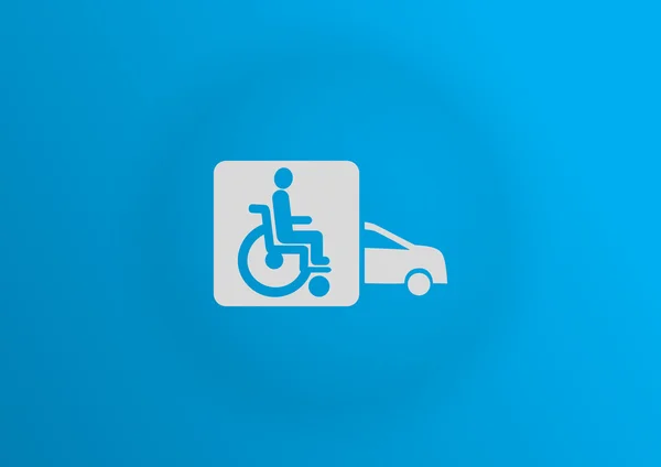 Para icono de coche discapacitado — Vector de stock