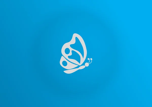 Einfache Schmetterling Web-Symbol — Stockvektor