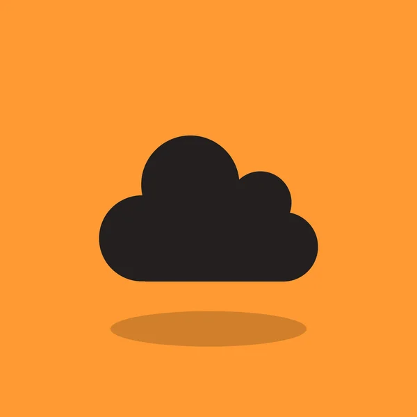 Eenvoudig overzicht wolk web pictogram — Stockvector