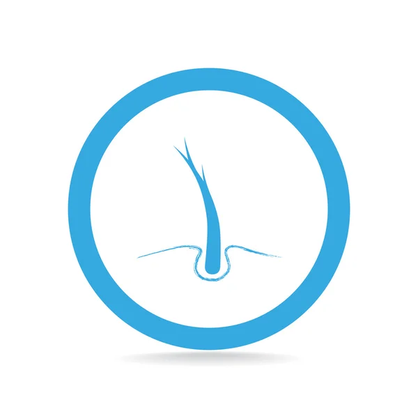 Icono web de cabello dañado — Vector de stock