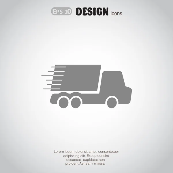 Simple truck on fast delivery concept — Stock Vector