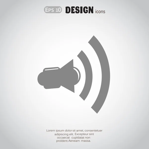 Icône web simple mégaphone — Image vectorielle