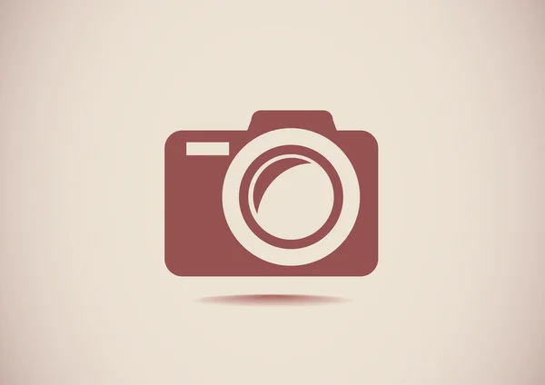Cámara de fotos icono web simple — Vector de stock
