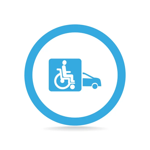 Voor handicap auto pictogram — Stockvector