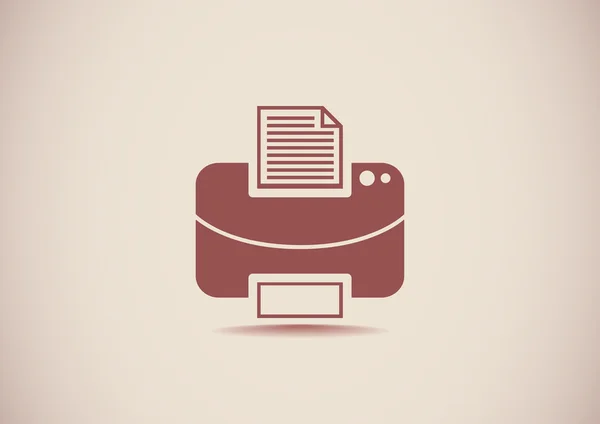 Робочий принтер з папером — стоковий вектор