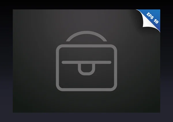 Simple icono web maletín — Vector de stock