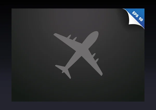 Icône web de l'avion — Image vectorielle