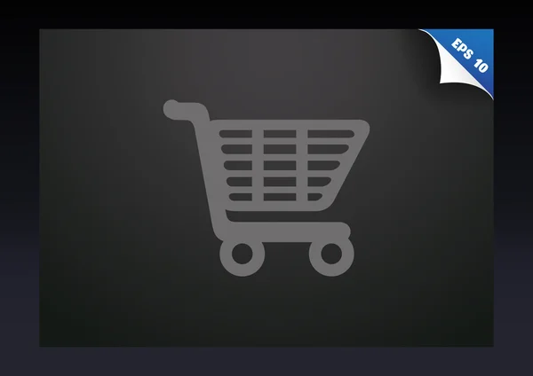 쇼핑 카트 간단한 웹 아이콘 — 스톡 벡터
