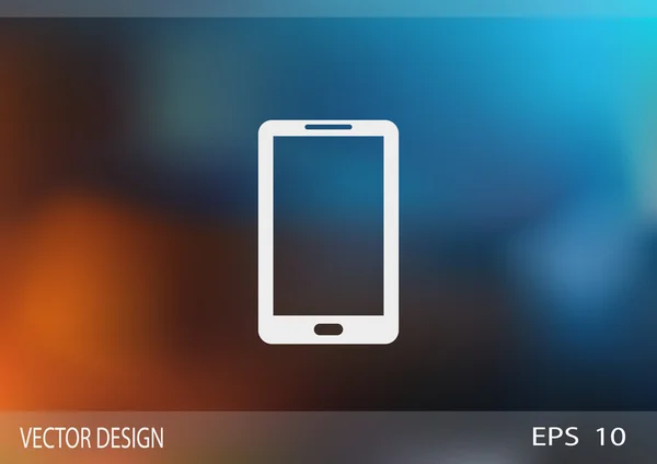 Smartphone simple avec écran blanc — Image vectorielle