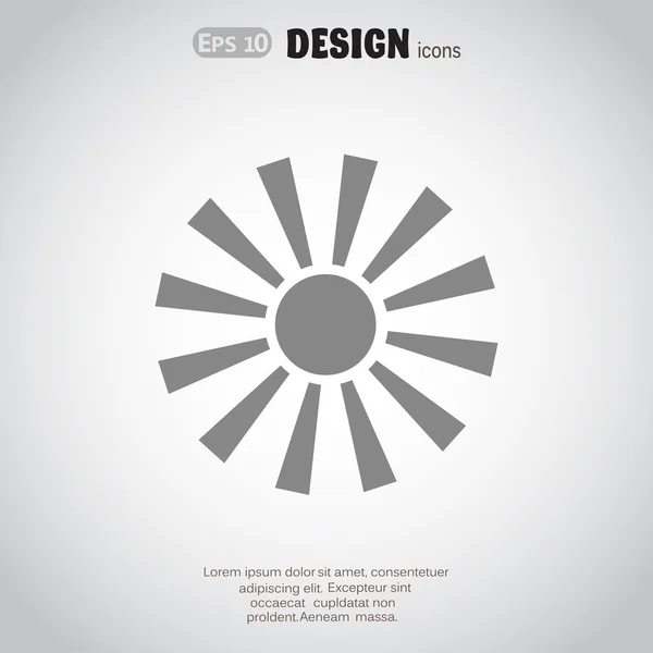 Sol icono web — Vector de stock