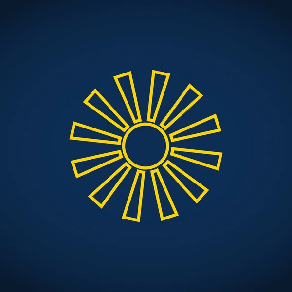 Icône web Sun — Image vectorielle
