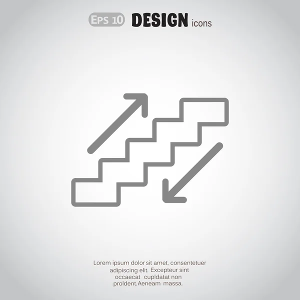 Escalera, icono web — Vector de stock