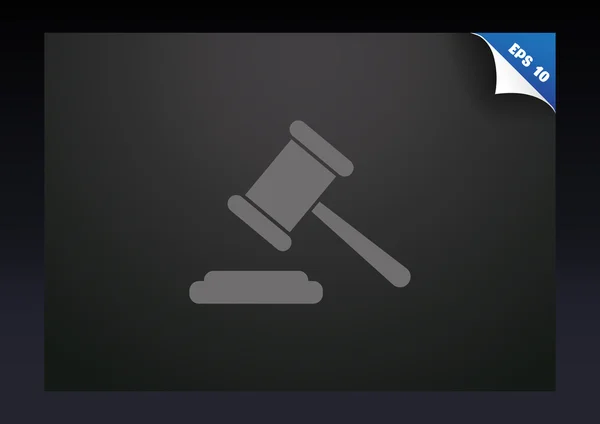 Martillo de subasta icono web simple — Archivo Imágenes Vectoriales