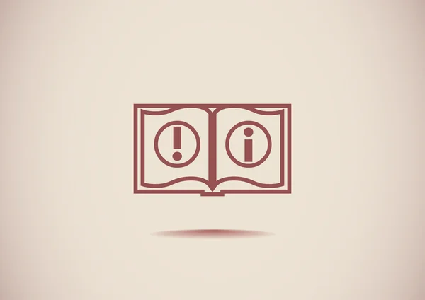 Open book icon, instruction concept — Stock Vector