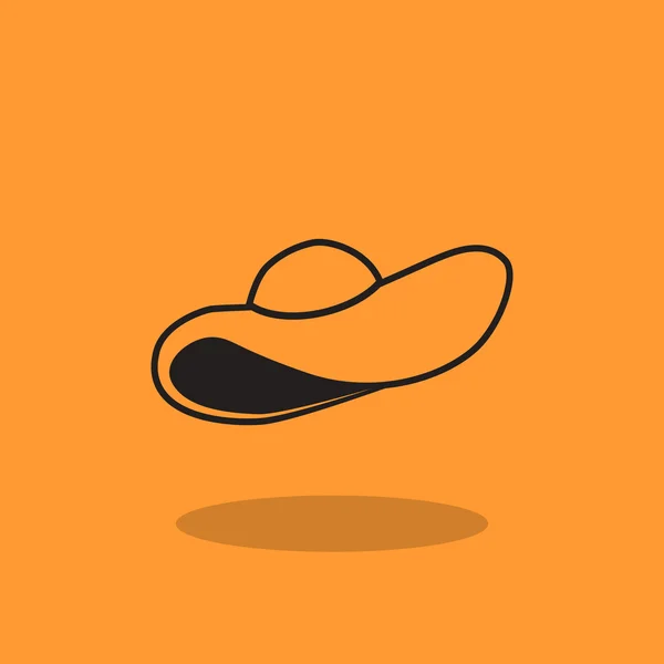 Sombrero icono web — Vector de stock