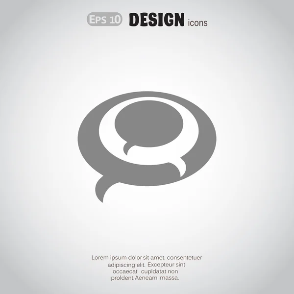 Bulles de dialogue icône web — Image vectorielle