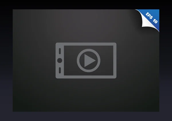 スマート フォンの画面、ベクター グラフィックのビデオ記号 — ストックベクタ