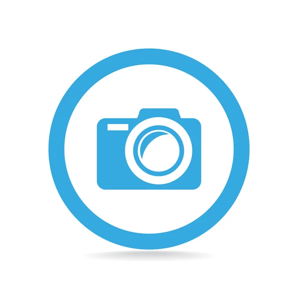 Foto camera eenvoudige web-pictogram — Stockvector