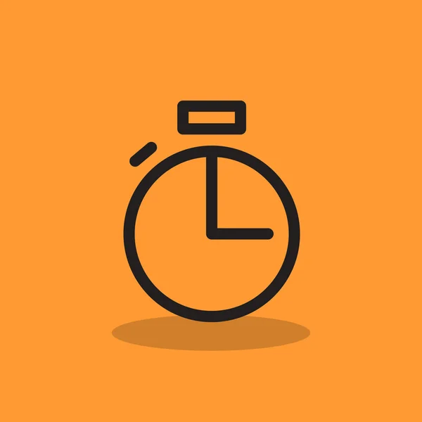 Eenvoudige stopwatch web pictogram — Stockvector