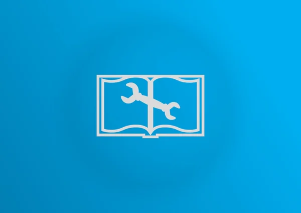 Libro abierto icono — Vector de stock